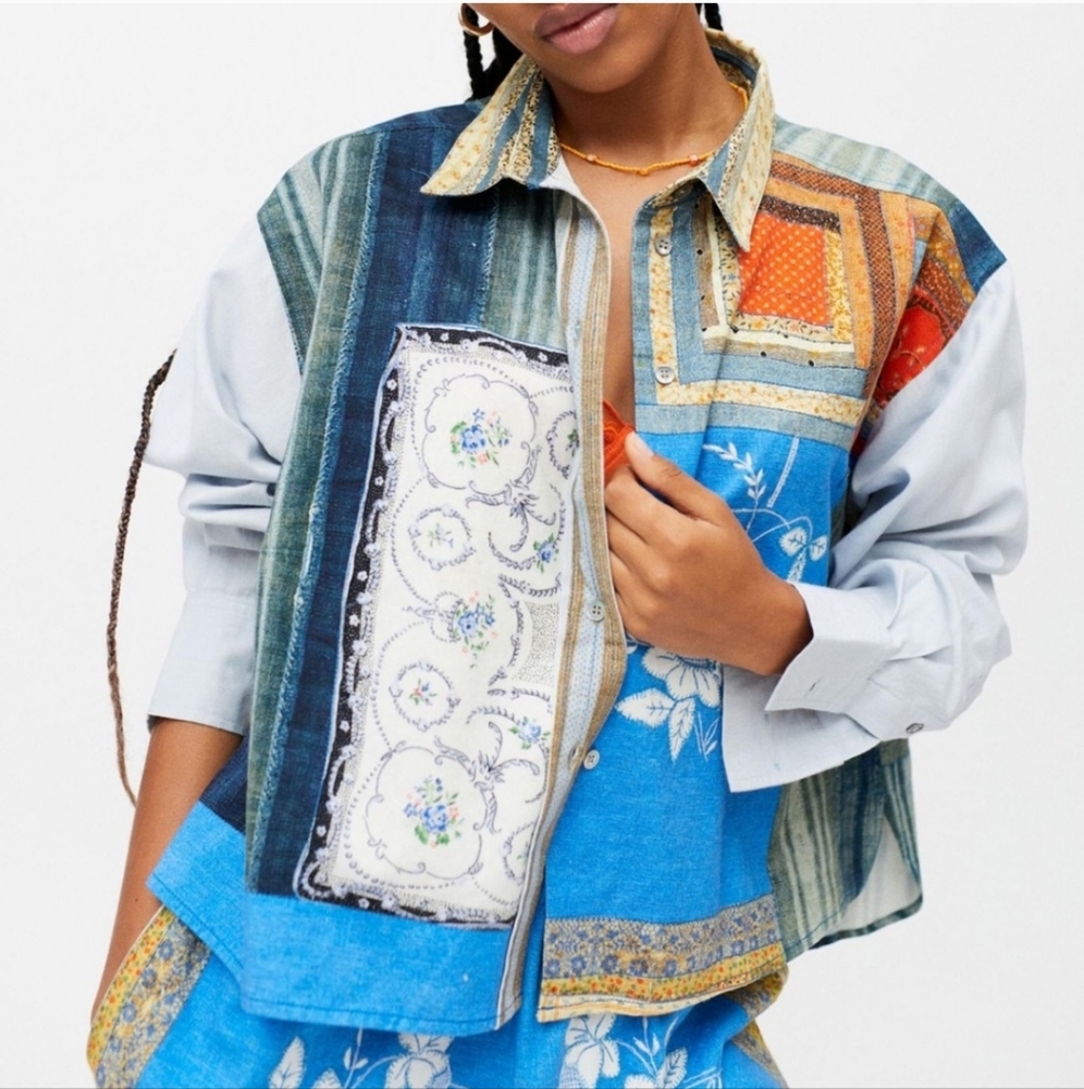 Colorful Patchwork Shirt - image 2